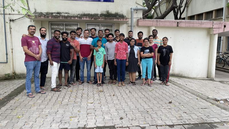 The group outside the Joining and Additive Manufacturing Laboratory